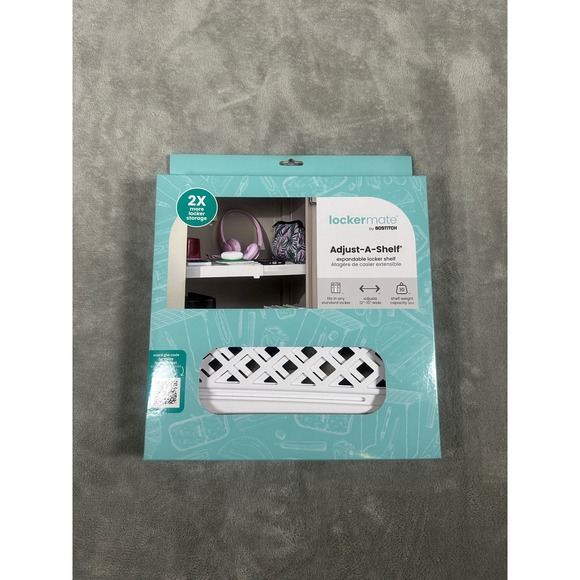LockerMate by Bostitch Other - LockerMate by Bostitch Adjust-A-Shelf Expandable Locker Shelf White Open Box